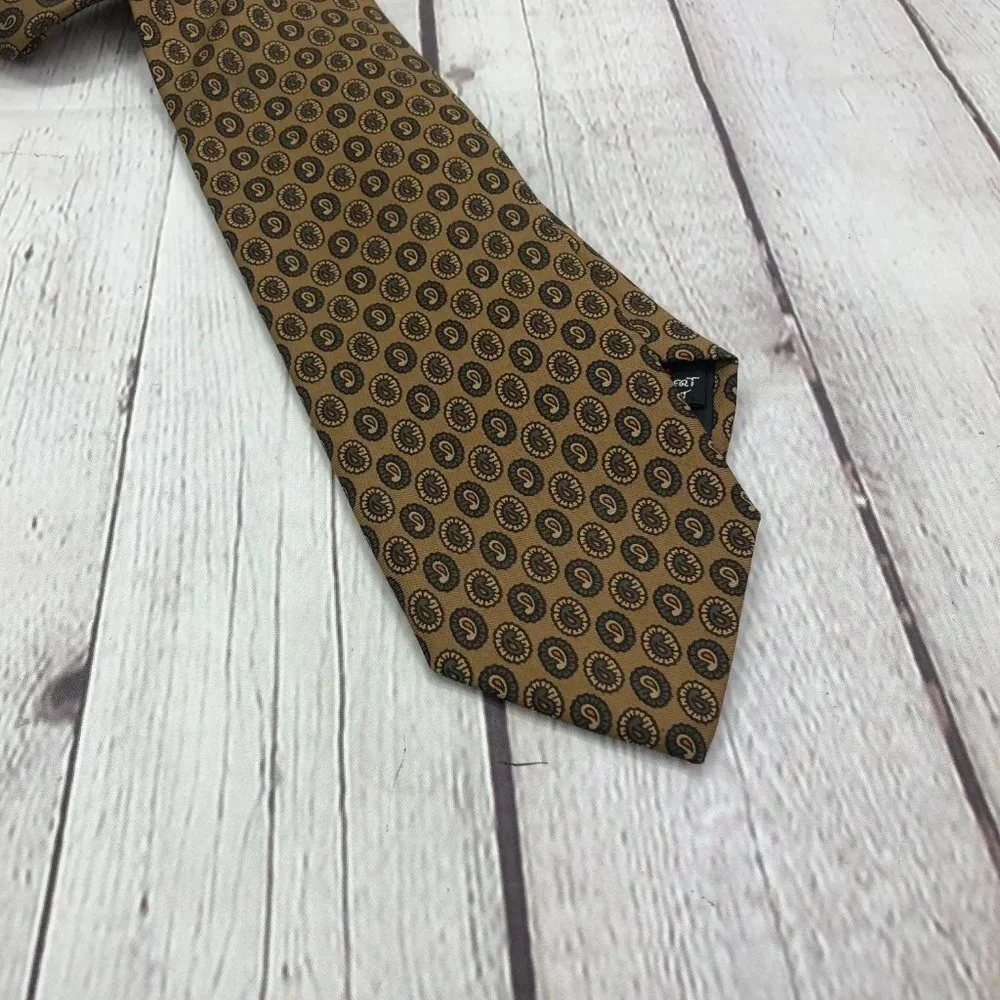 Vintage Robert Talbott paisley silk neck tie preppy business office attire